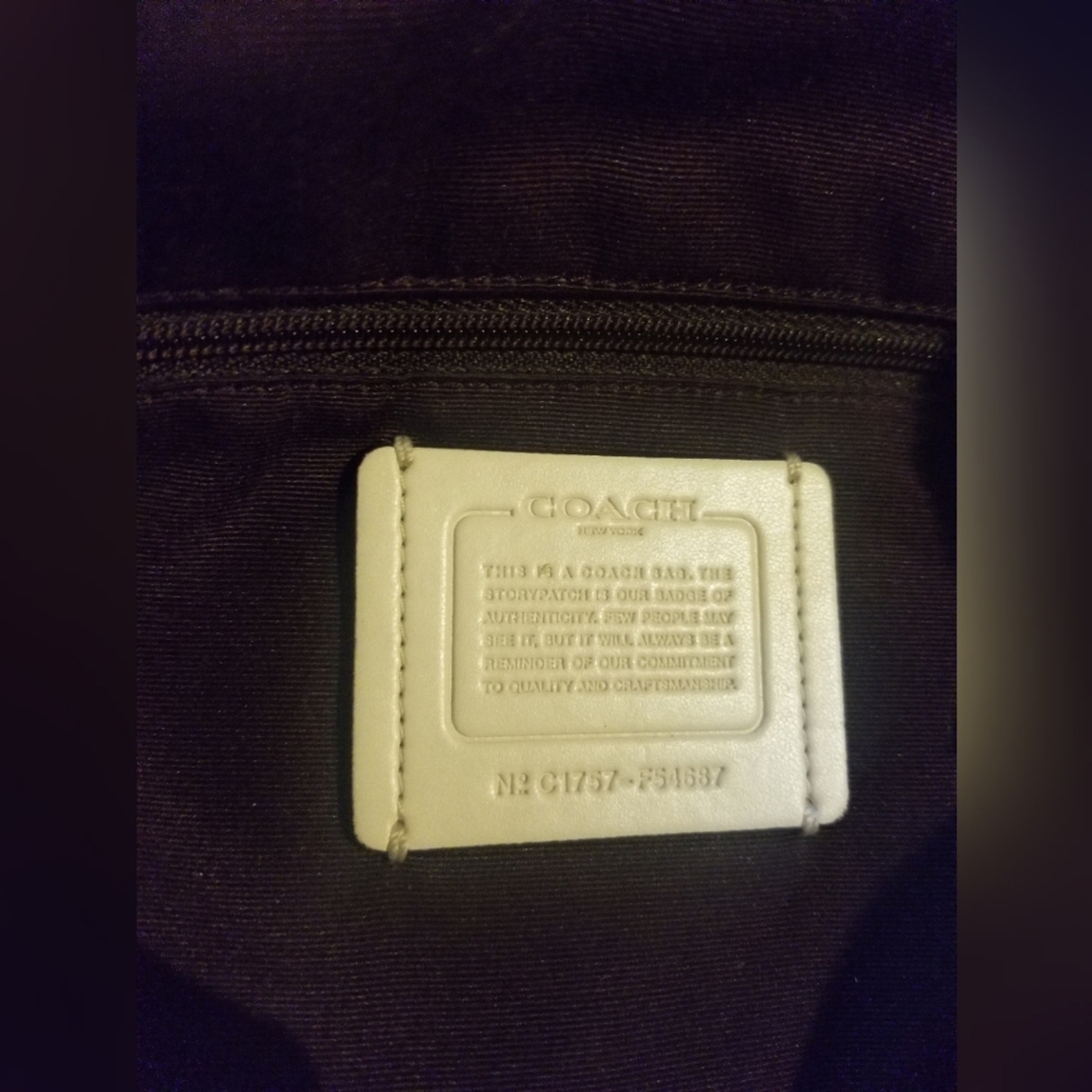 Coach white leather tote bag - Picture 7 of 8